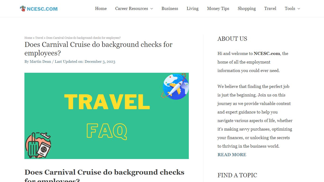 Does Carnival Cruise do background checks for employees?